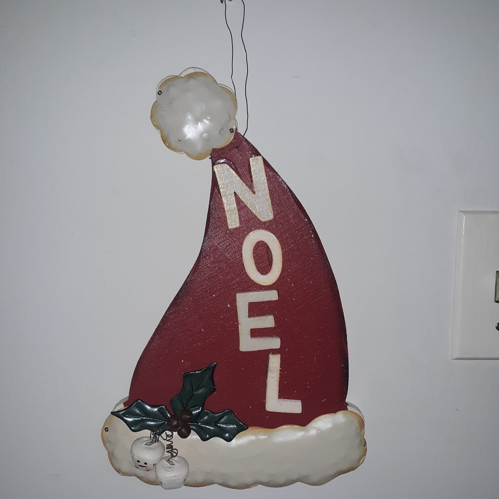 Beautiful country hanging santa hat decor